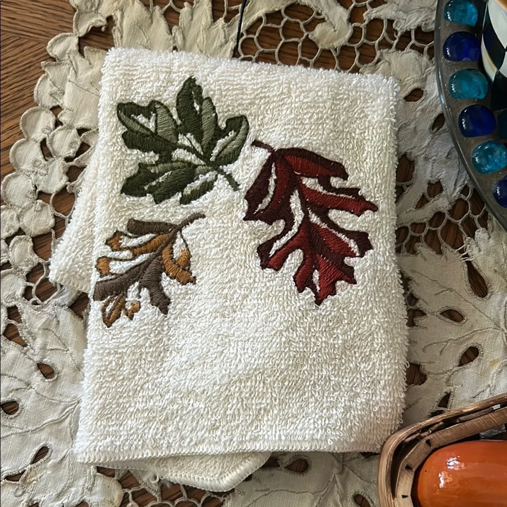 Fall Leaves Decorative Washcloth